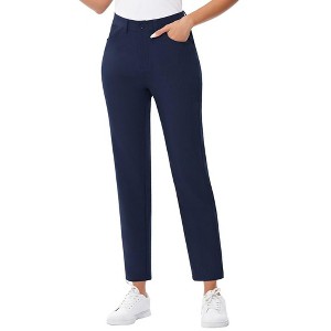 Women's Golf Pants with Pockets Lightweight Qucik Dry Casual 7/8 Work Ankle Pants for Women - 1 of 4