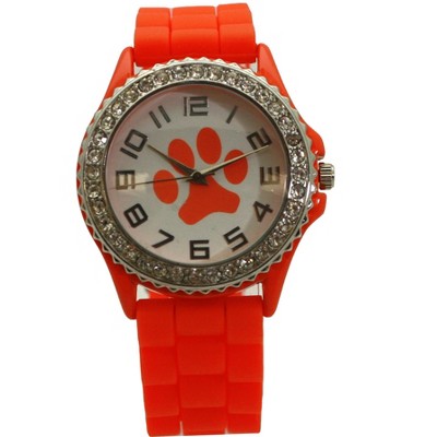 Olivia Pratt Every Day Silicone Paw and Rhinestones Colorful Women Watch
