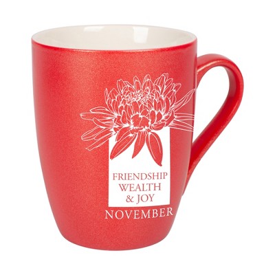 Elanze Designs Friendship Wealth And Joy Crimson Red 10 ounce New Bone China Coffee Cup Mug