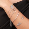 SOHI Women's Metallic Silver The Celestrial Arrow Multi-Layer Bracelet - 3 of 4