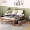 VASIP White Washed Twin Size Platform Bed Frame with 2 Storage Drawers - Modern Solid Wood Design, Tool-Free Assembly - 2 of 4