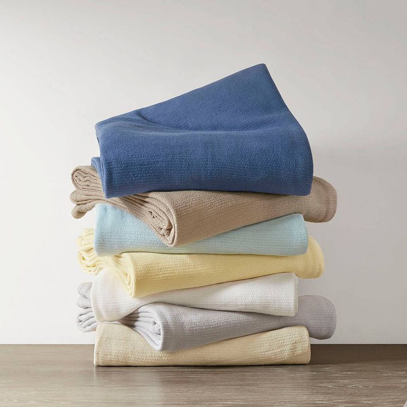 Freshspun Basketweave Cotton Bed Blanket, 6 of 8