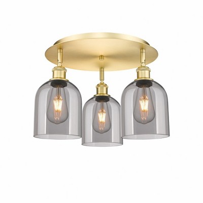 Bella - 3 Light Flush Mount In Industrial Style-10.5 Inches Tall and 17.25 Inches Wide
