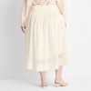 Women's Drop Waist Pleated Sheer Midi Skirt - Future Collective - 2 of 3