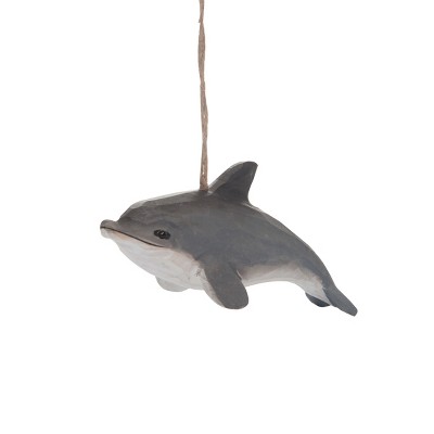 Gallerie II Carved Dolphin Christmas Xmas Ornament