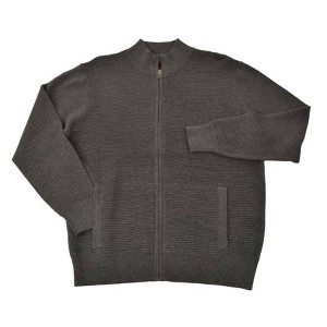 Men's 's Solid Ottoman Full Zip Mock Sweater - F/X Fusion - 1 of 1