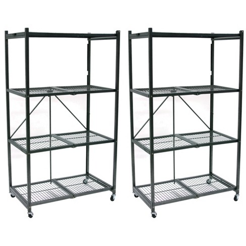 Trestles 36 x 60 4 Tier Adjustable Storage Metal Frame Shelves Boltless  Multipurpose Utility Rack Unit for Warehouses and Garages, 800 lb Capacity