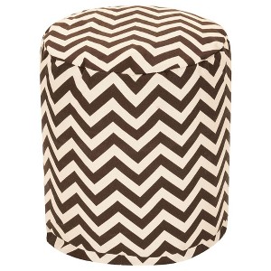 Majestic Home Goods,Pouf Chevron Burnt - 1 of 4