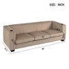 Christopher Knight Home Juvina Modern 80" Upholstered 3 Seater Sofa with USB Ports and Cup Holders - 3 of 4