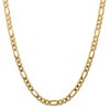 Black Bow Jewelry Men's 7.5mm, 14k Yellow Gold, Open Concave Figaro Chain Necklace - 3 of 4