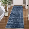 Modern Abstract Area Rug, Machine Washable Low-Pile Non-Slip Shaggy Accent Carpet, Fade-Resistant Rug for Bedroom, Living Room - 2 of 4