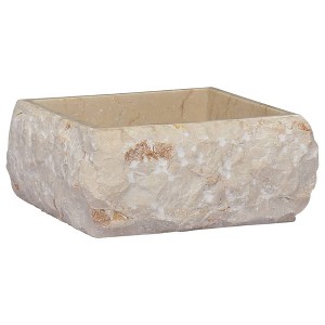 vidaXL Sink Cream 11.8 in.x11.8 in.x5.1 in. Marble - 1 of 4