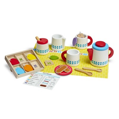 melissa and doug tea set metal