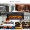 SEVOBAL Indoor Fireplaces 44 Inch Wall Recessed Electric Fireplace with Remote and Imitation Flame, LED Light Heater, Black, 44"*5"*18.8" - 4 of 4