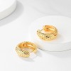 Cubic Zirconia Huggie Earrings 14k Gold Plated Tiny Earrings Small Huggie Hoop Earrings Simple Lightweight Hoops Gift for Women - 4 of 4
