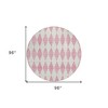 Pink And Ivory Geometric Washable Indoor Outdoor Area Rug - 3 of 4