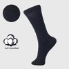 Alpine Swiss Mens Dress Socks 6 Pair Crew Sock Cotton Dress Socks for Men Solid Ribbed Argyle Pattern Multicolor Fun Designs - 2 of 4