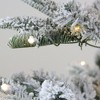 Northlight Real Touch™️ Pre-Lit Slim Flocked Nordmann Fir Artificial Christmas Tree - 6.5' - Warm Clear LED Lights - 3 of 4