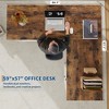 Farmhouse 60" Executive L Shaped Desk, Home Office Desk with File Drawers and Storage Cabinet, Corner Computer Desk - 4 of 4