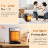 OSTBA 1500W Ceramic Space Heater with ECO Thermostat, 70° Oscillation, Remote & 24H Timer, Quiet & Safe for Bedroom or Office - 3 of 4
