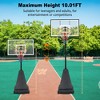 RISOKEYS Portable Basketball Hoop for Youth Adults & Professional Match,Adjustable Height 8.04 ft to 10.01 ft,44 inch Backboard with Rebound System - 2 of 4