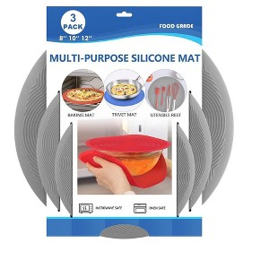 Itopfox Multi-use Microwave Mat, Trivet, Pot Holders, Drying, Baking Place Mat Utensils Rest, Silicone Cover Pad for Hot Pot Pans Bowls Plates Dishes - 1 of 4