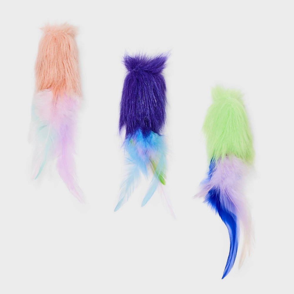 Feather Teaser Cat Toy - 3pk - Boots & Barkley™