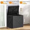 FURNIinspire Deck Boxes 32 Gallon Deck Box, Outdoor Storage Boxes, Storage Deck Box For Garden Tools, All Weather Use, Black, 17“*22”*21“ - 3 of 4
