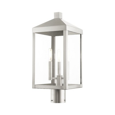 Livex Lighting Nyack 3 - Light Post Light in  Brushed Nickel