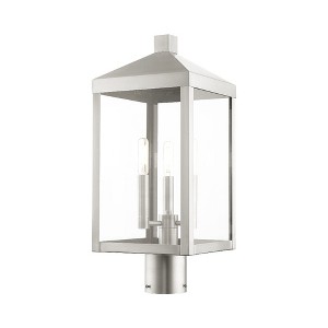 Livex Lighting Nyack 3 - Light Post Light in  Brushed Nickel - 1 of 1