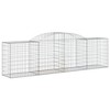 vidaXL 4 Pcs Outdoor Garden Gabion Wall Baskets - Galvanized Iron - Sound-Insulating Decorative Barrier - 118.1"x19.7"x31.5"/39.4" - 3 of 4