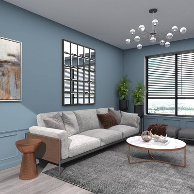 Vintage-Inspired Copper Metal Round Accent Stool - 22.5" x 15.4"