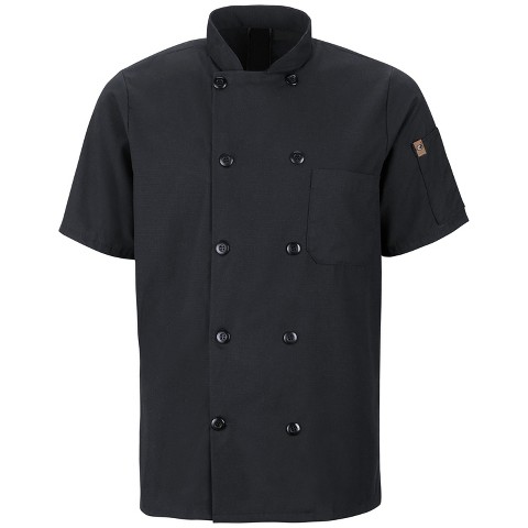 Мужское пальто Red Kap Short Sleeve Chef Coat With Oilblok + Mimix, Black, цвет: Красный