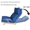Fabric Reclining Lazy Sofa Chair with Foldable Design and Ergonomic Backrest Adjustment - 2 of 4