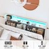 Upholstered Platform Bed Frame with Storage Headboard & Charging Station - 4 of 4