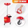 8 Gallon Waste Oil Drain Tank with Wheels, Adjustable Funnel Height 38-65 Inches, Built-in Toolbox, Large Capacity for Garages Auto Repair Shops - 3 of 4
