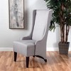 Accent Chair with Birch Wood Legs, Upholstered Comfortable High Backrest Dining Chair, Vanity Makeup Chair for Restaurant, Living Room, Bedoom - 3 of 4