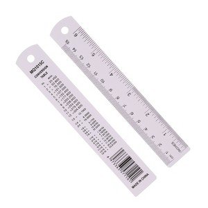 Unique Bargains Aluminum Alloy Rulers with Centimeters Millimeters Inches and Conversion Table 2 Pcs - 1 of 4