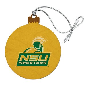 Norfolk State University Secondary Logo Wood Christmas Tree Holiday Ornament - 1 of 4