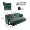 89.8 in Wide Straight Arm Fabric Rectangle Reclining Sectional Sofa - 3 of 4