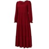 YESFASHION Boho Maxi Dress, Swing Shift Dress Women Tiered Midi High Waist V Neck Ruffle Puff Sleeve Casual Loose Flowy Swing - 2 of 4