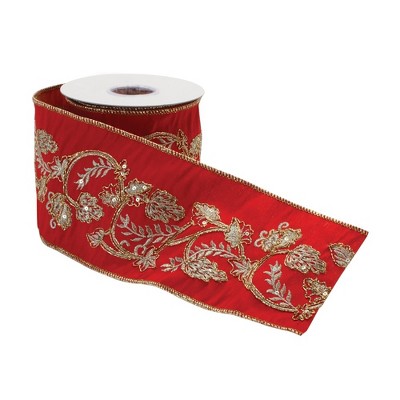 Melrose Ornate Holiday Ribbon 4" x 5 yds