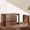 Jewelry Box for Women, Wooden Jewelry Organizer with Transparent Window, 4-Layer Jewelry Organizer Box,Walnut and Black - 4 of 4