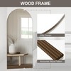 Lirago Arch Full Length Mirror Wall Mirror with Stripe Wood Frame 71?¨¢31 Brown - 4 of 4