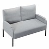 Metal Frame Loveseat Couch,Designed with Simple Lines LoveseatIt,Fits well in Apartments or Rooms with Limited Space,Light Gray - 2 of 4