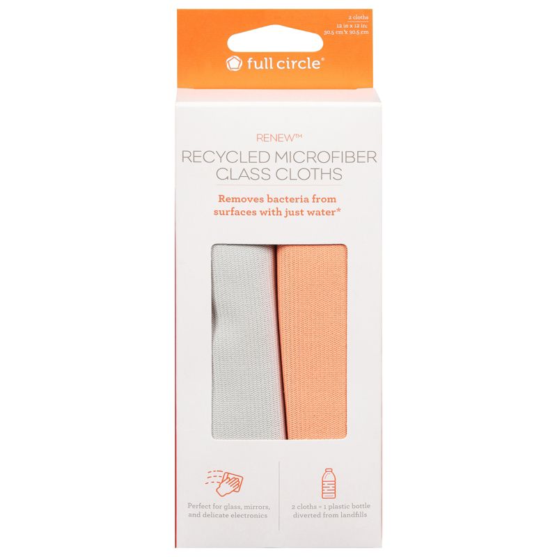 Full Circle Home Renew Recycled Microfiber Glass Cloths - Case of 6/2 ct, 2 of 4
