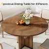 Okak Rustic Wood Square/Round Dining Table with Thick Top & Sturdy Base,Minimalist Kitchen Dinner Table for Dining Room,Breakfast Nook - 3 of 4