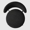WestinTrends Alexandria Mid-Century Modern Upholstered Faux Shearling Round Dining Chairs - 4 of 4