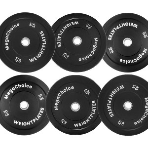 Coucheta 2-InchBumper Plate Weight Set | 100-300 Lbs | 10,25,35,45 Lbs Pairs Multiple Options 2" Weight Plates for Strength Training & Weightlifting - 1 of 4