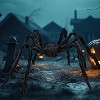 Joyfy 5 Ft Halloween Giant Spider Outdoor Decorations Scary Hairy Spider, Plush Spider for Yard Patio Lawn Garden Window Creepy Halloween Decor Props - 2 of 4